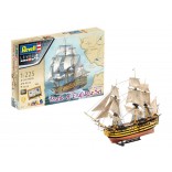 KIT PARA MONTAR REVELL GIFT SET HMS VICTORY BATTLE OF TRAFALGAR 1/225 269 PEÇAS 40 CM COMPLETO COM TINTA COLA E PINCEL REV 05767